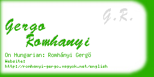 gergo romhanyi business card